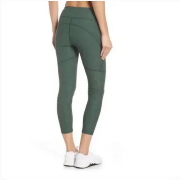 Outdoor Voices Warm-Up Crop Leggings Hunter Green Size Small - Picture 2 of 7